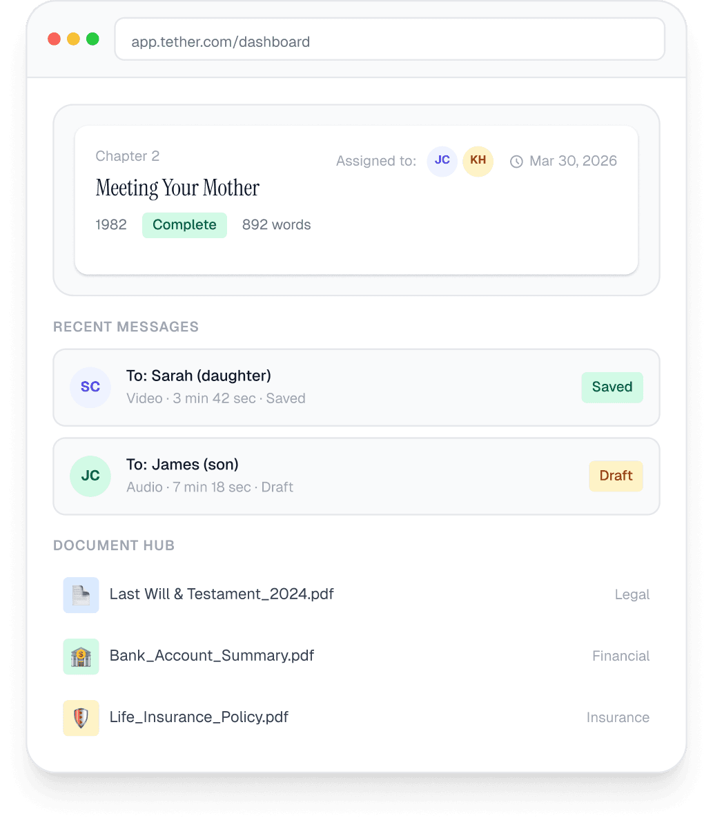 Tether dashboard preview