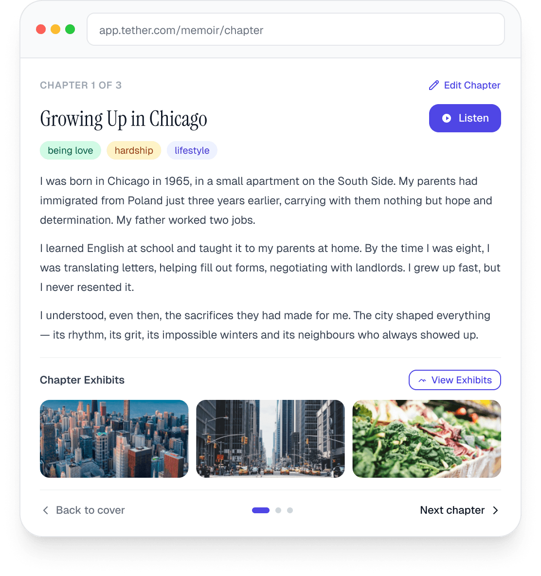 Tether memoir chapter preview