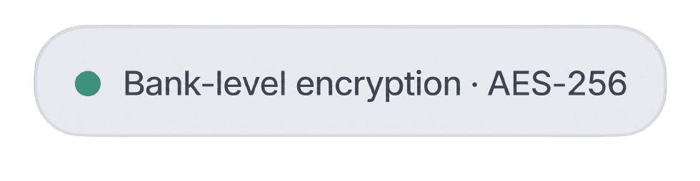 Bank-grade security · AES-256